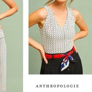 Anthropologie Maeve Astoria Peplum Tank Top Blouse Sz. M